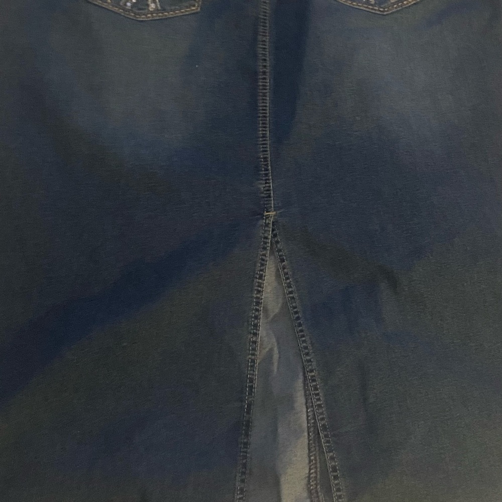 Cato Woman Denim Skirt Size 24W. Long w/Split, jeweled pockets new with tags - Picture 10 of 12